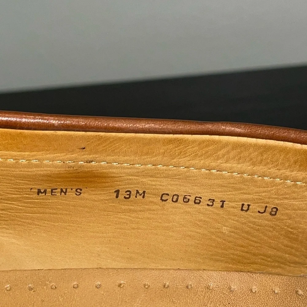 Cole Haan Slip on Dress Shoe with basket weave tongue.  Men's Size 13.‎  Leather